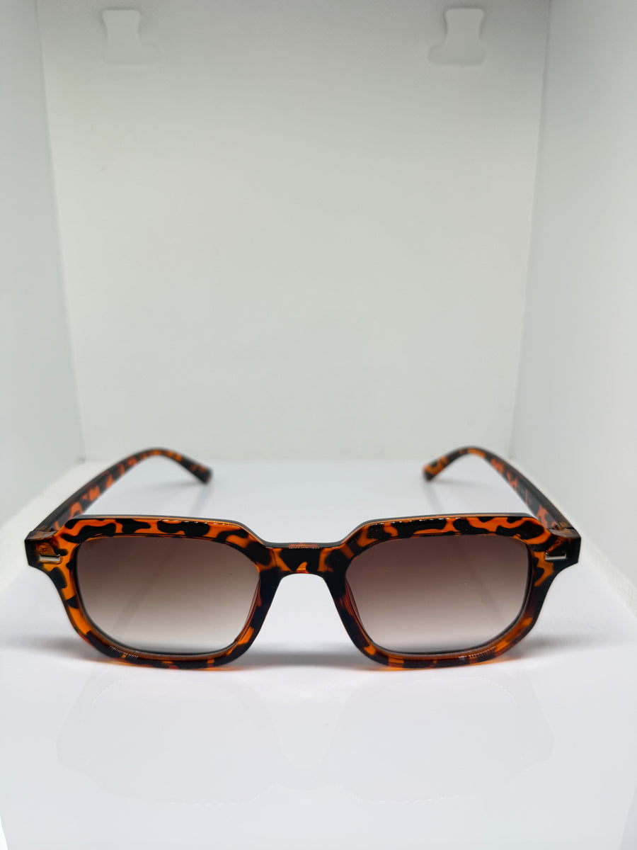 Capri tortoiseshell oversized sunglasses with brown gradient lenses