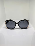 Sorrento black and gold round sunglasses by Froste