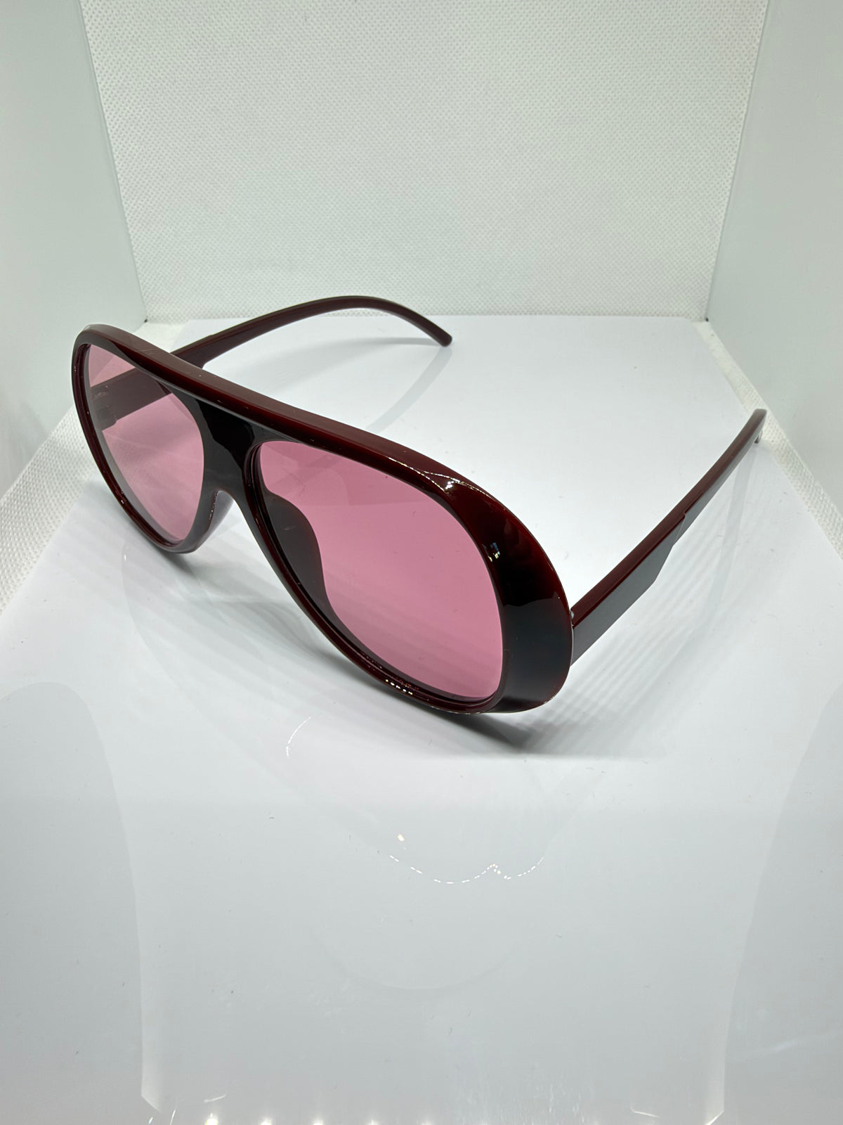 Side view of Merlot burgundy frame sunglasses by Froste
