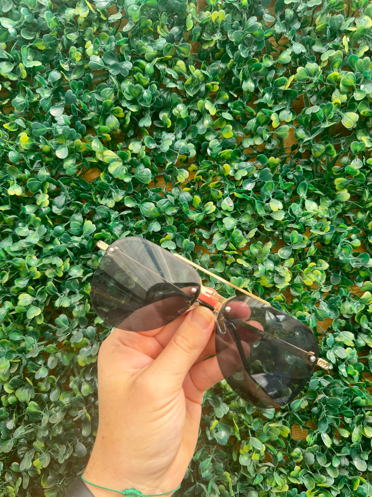 Monte Gold Aviator Sunglasses with Black Lenses