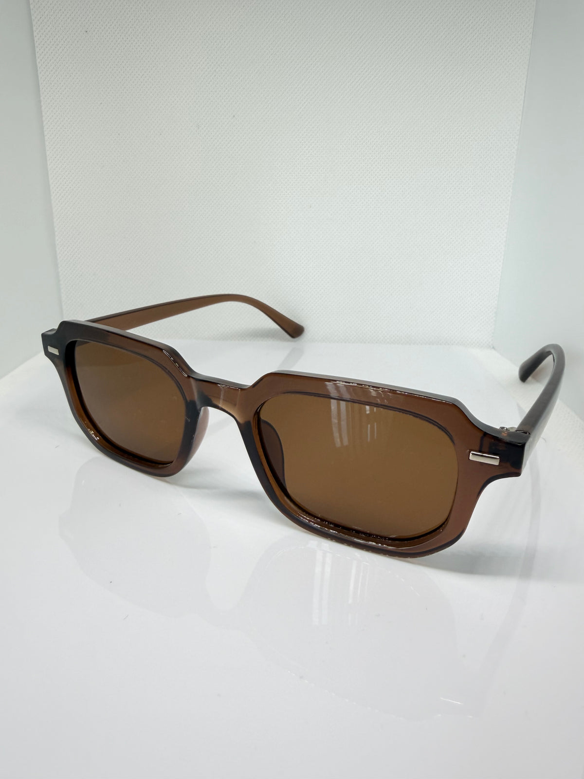 Mocha sunglasses featuring a rich brown frame and dark brown lenses
