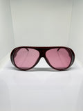 Merlot burgundy sunglasses with pink-purple gradient lenses