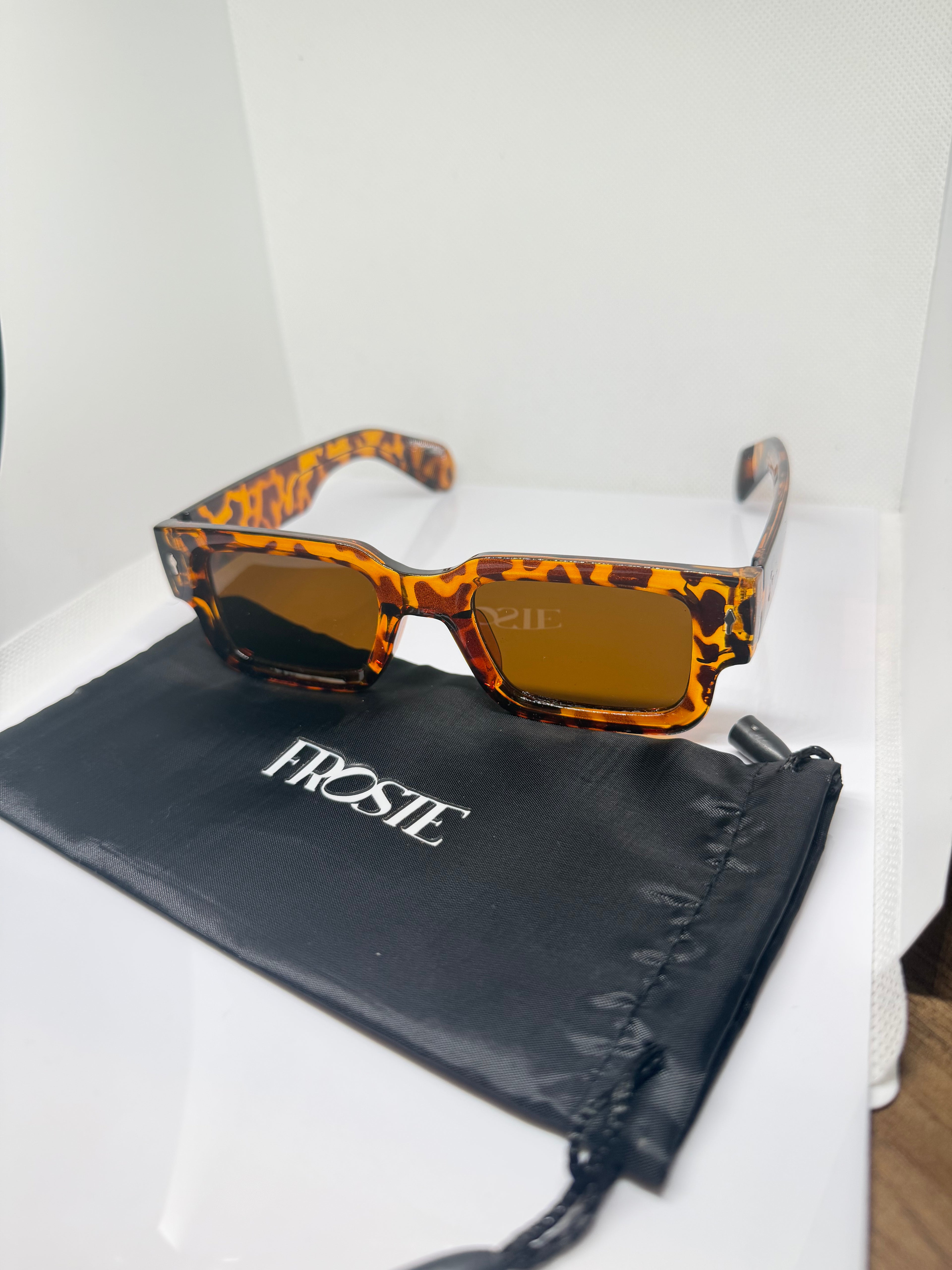 Tortuga chunky tortoiseshell sunglasses with warm brown tinted lenses