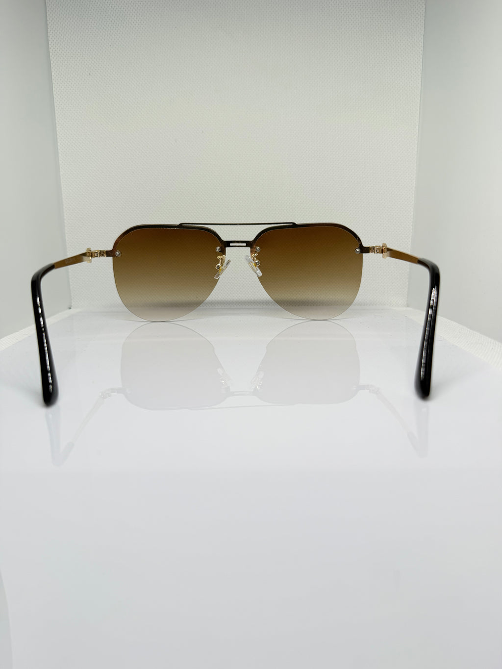 Cairo Gold Aviator Sunglasses with Brown Lenses