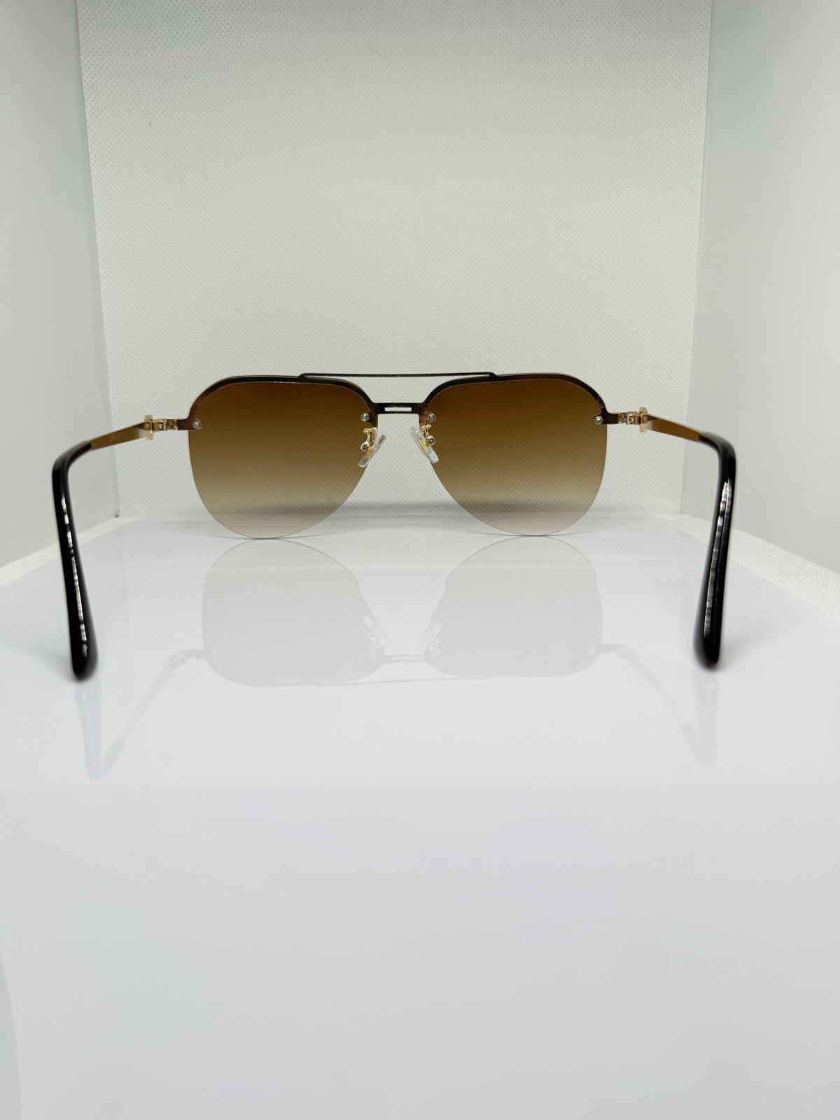 Cairo Gold Aviator Sunglasses with Brown Lenses