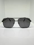 Noir Oversized Black Aviator Sunglasses