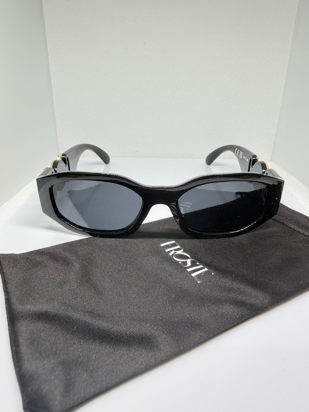 Roma Black & Gold Medallion Sunglasses