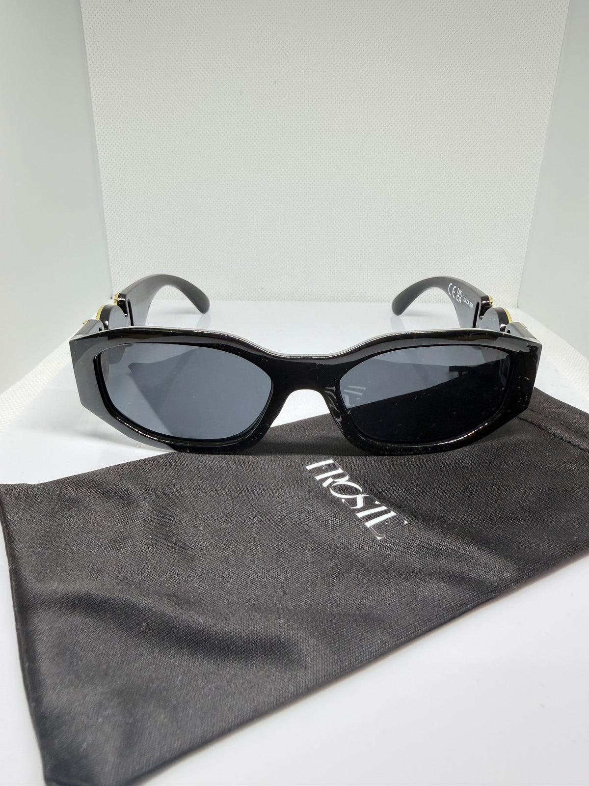 Roma Black & Gold Medallion Sunglasses
