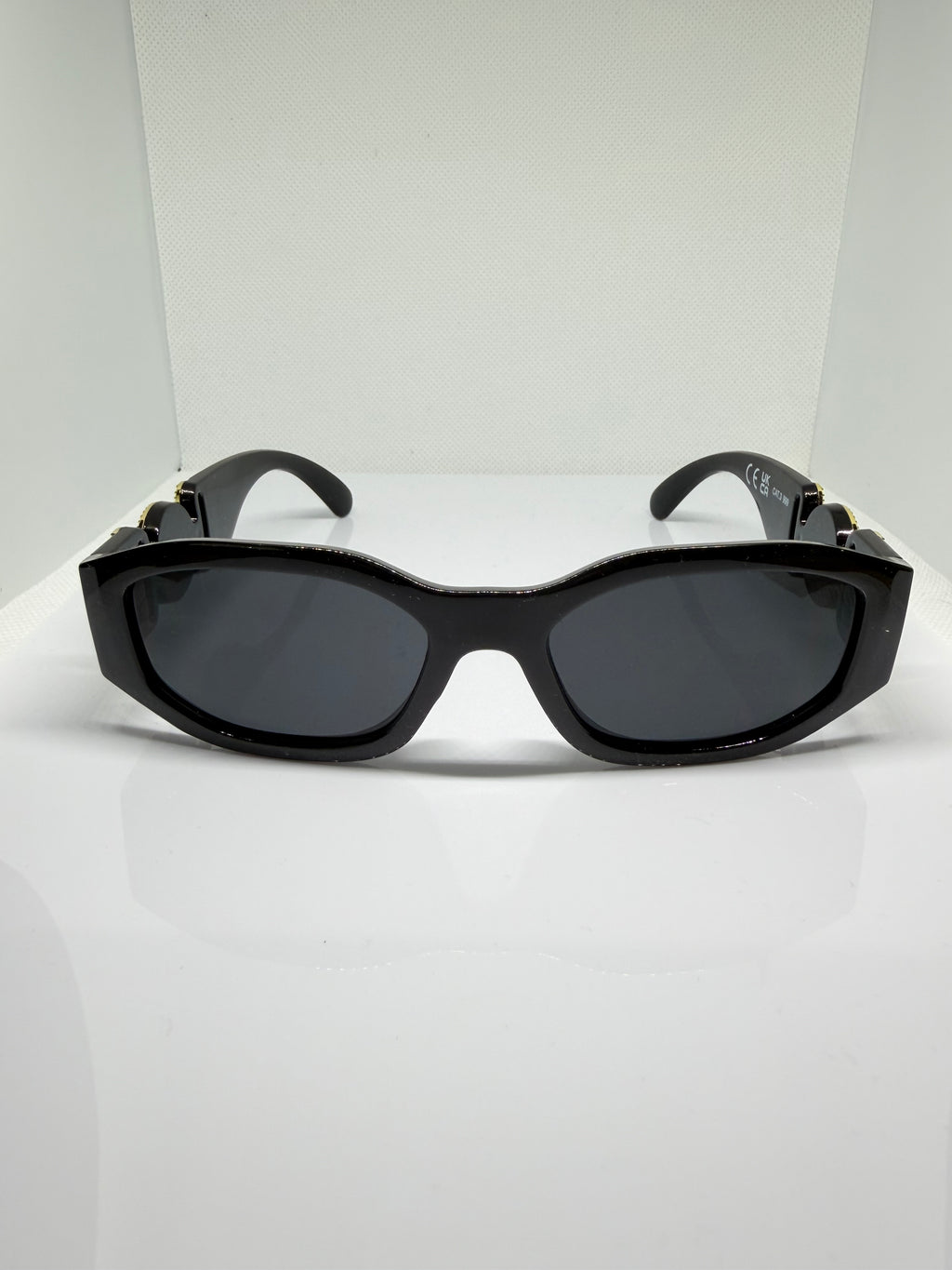 Roma Black & Gold Medallion Sunglasses