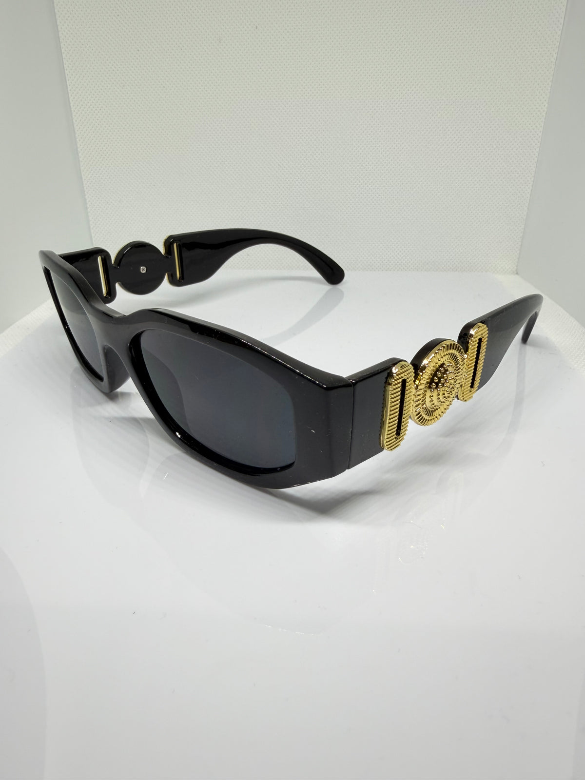 Roma Black & Gold Medallion Sunglasses