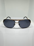 Monaco Black & Gold Aviator Sunglasses With Black Lens
