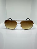 Atlas Classic Gold Aviator Sunglasses with Gradient Lenses