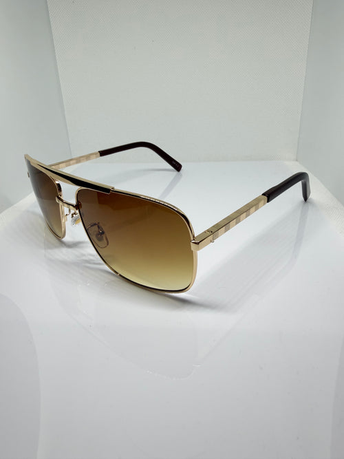 Atlas Classic Gold Aviator Sunglasses with Gradient Lenses